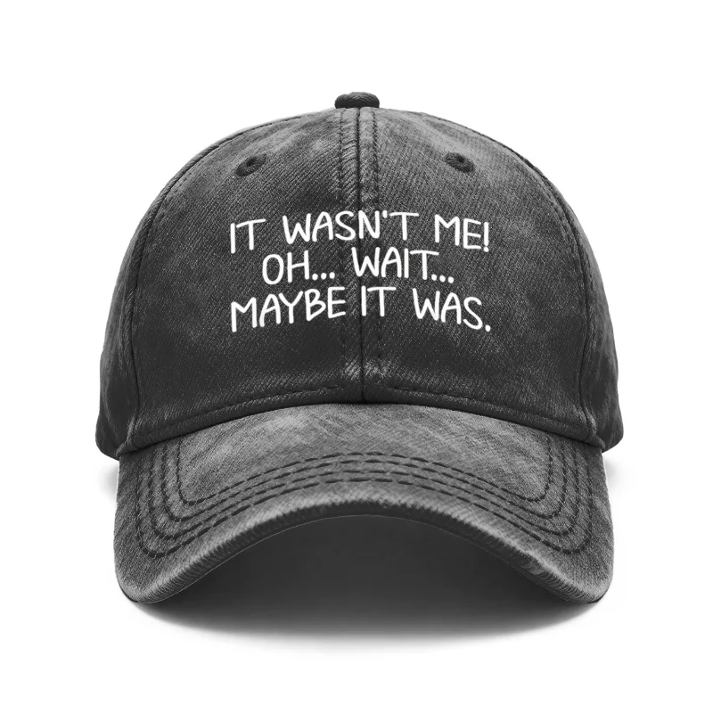 A Vintage Washed Unisex Baseball Cap, Not Mine, but It Might Be Mine, with Slogan Print, Adjustable, Suitable for Outdoor Activities and Casual Wear
