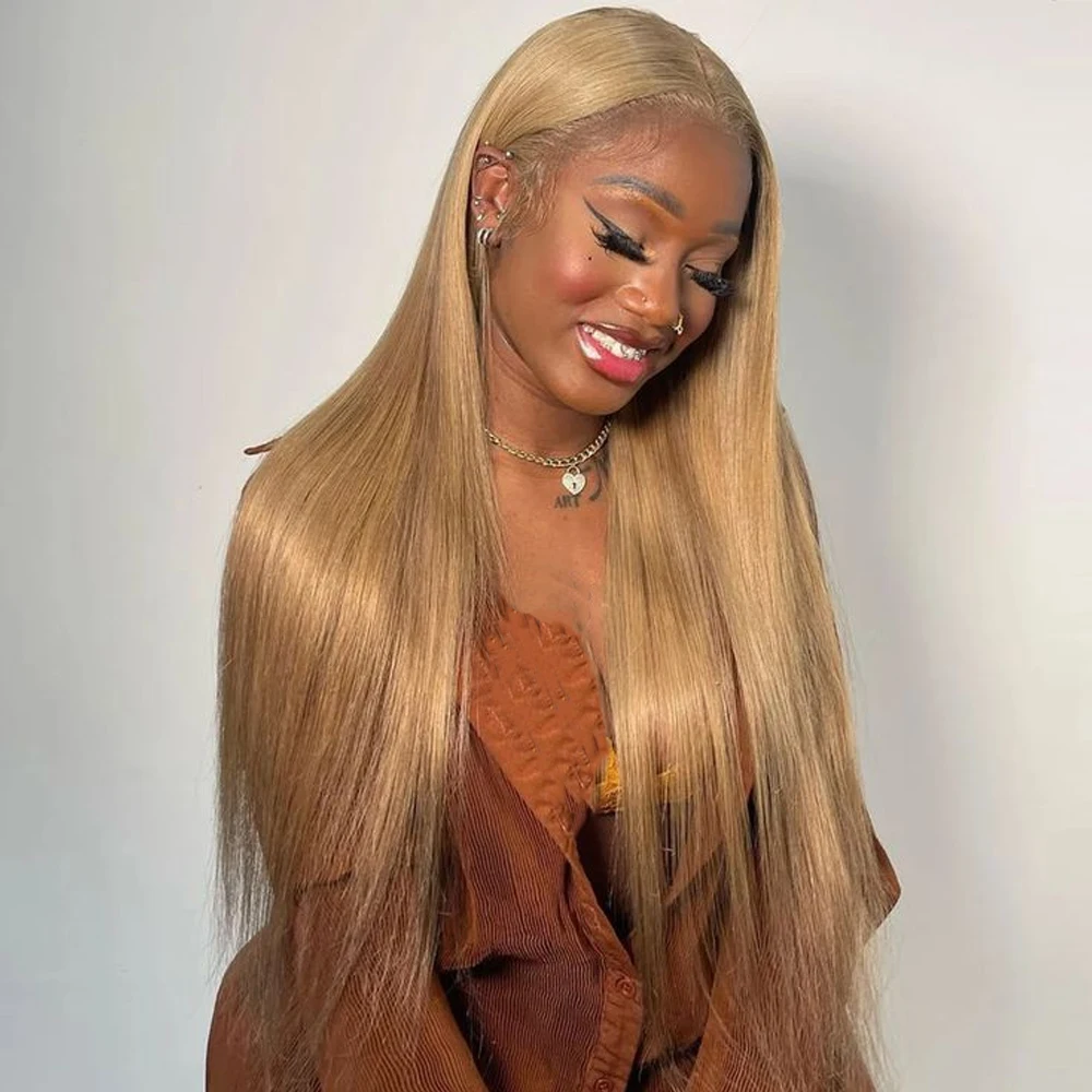 

15A Remy Hair Honey Blonde Wigs Human Hair Bone Straight 13x4 HD Lace Frontal Human Hair Wigs Blonde Lace Wigs For Women 180%