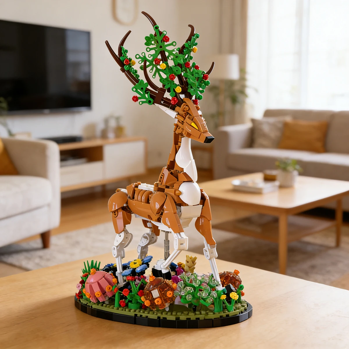 

1220pcs Creative Animals Series Deer in Bloom Model Building Blocks Bricks Set Toys,Home Decor, DIY Creative Collection