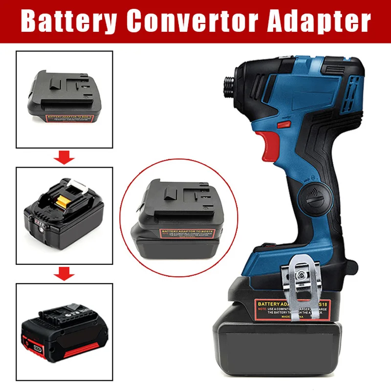 Adapter Converter for Makita 18V Lithium Battery BL1830 BL1850 Convert To for Bosch 18V Li-ion Battery BAT609 BAT618