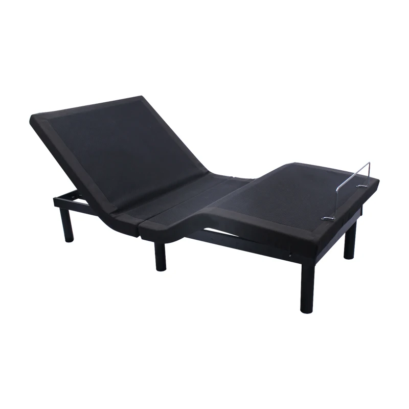 Electric Adjustable Bed Base with Safety Lock Button Modern Design Foldable Feature for Senior Citizens Home Furniturepromote sa