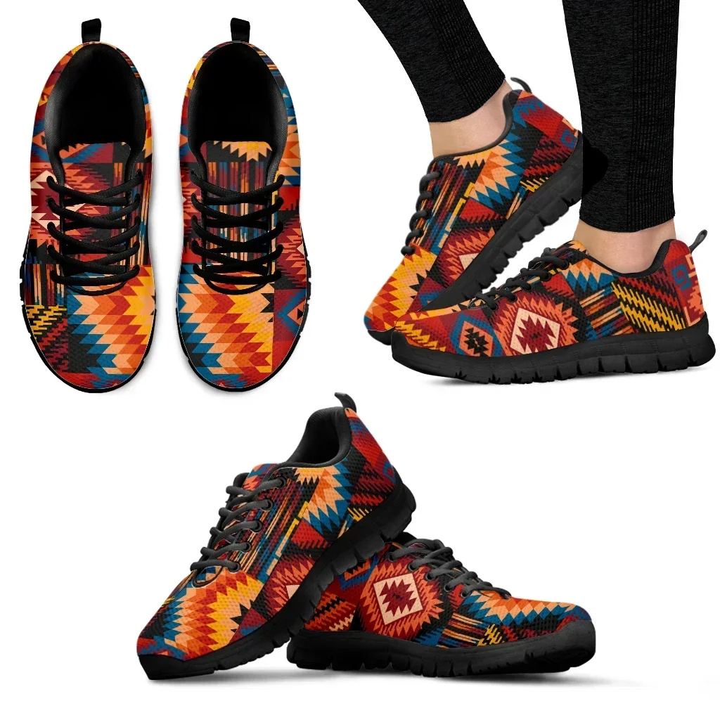 

Aztec Design Brand Fashion Sneakers American Culture Print Lace-up Loafers Tribal Ethnic Comfortable Flats Chaussure