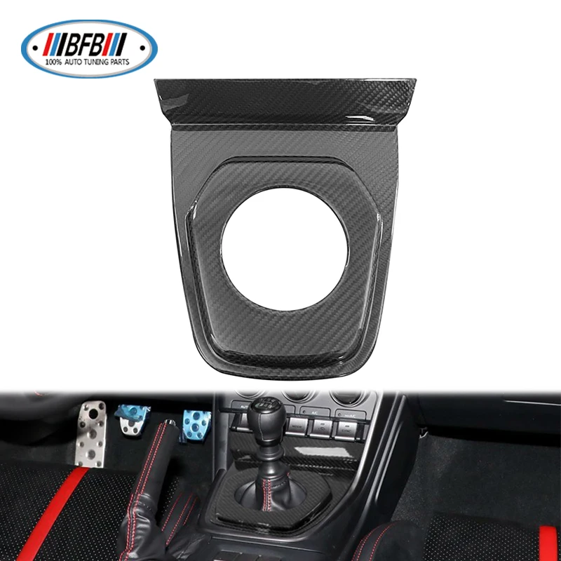 Real Dry Carbon Interior Gear Shift Frame Panel Decor Cover For Subaru BRZ For Toyota GR86 Manual Version 2022up