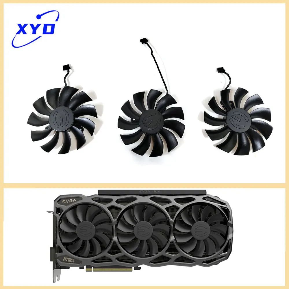 

NEW 87MM 4Pin PLA09215B12H For EVGA GTX1080TI FTW3 GTX 1080 Ti Black ELITE Fan Graphics Card Cooling Fan
