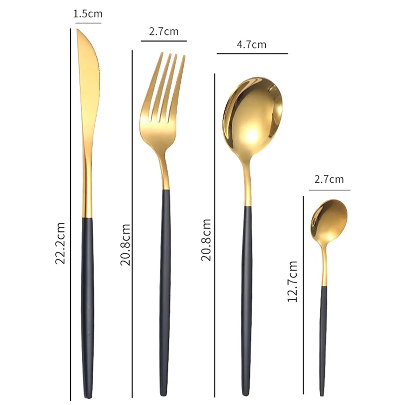 24Pc Flatware Set With Stand Dinnerware Set Stainless Steel Cutlery Tableware Set For Party Any Occasion Service For 6