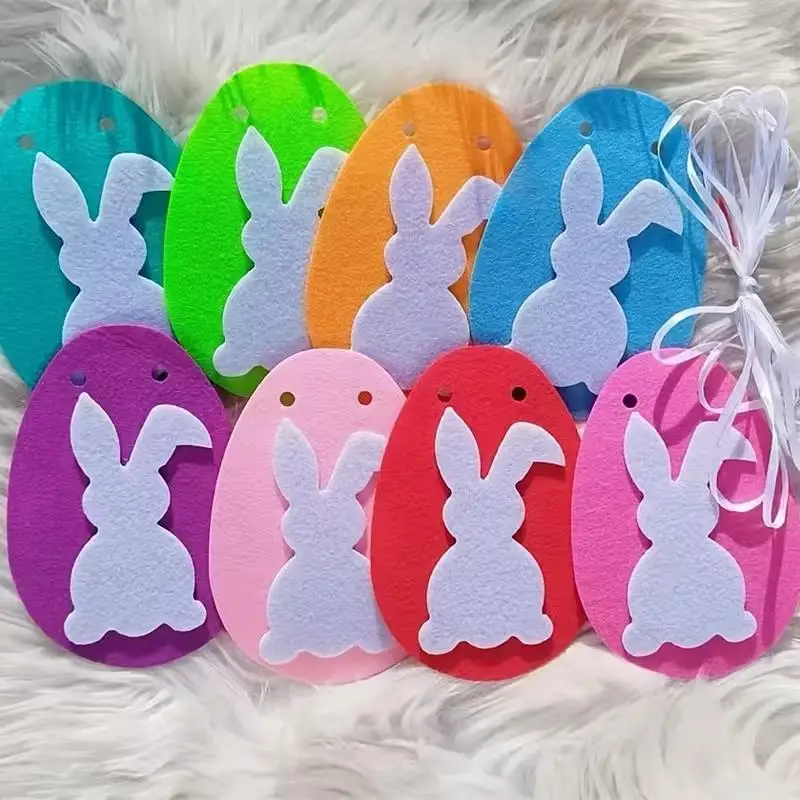 2,5 Meter Ostern Kaninchen Ei Filz Banner Flagge für Frühling Ostern Party Home Wand Dekoration Lieferungen DIY Hase Hängen Girlande