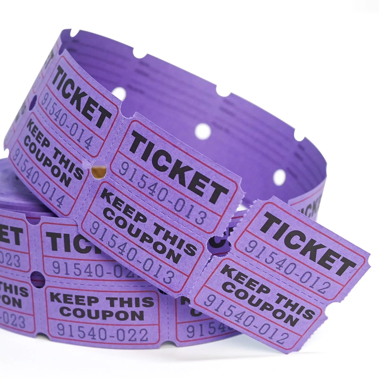 1000pcs Colorful Tearable Raffle Tickets Double Rolls Admission Ticket Game Ticket For Events Carnivals Entry Class Reward view 2