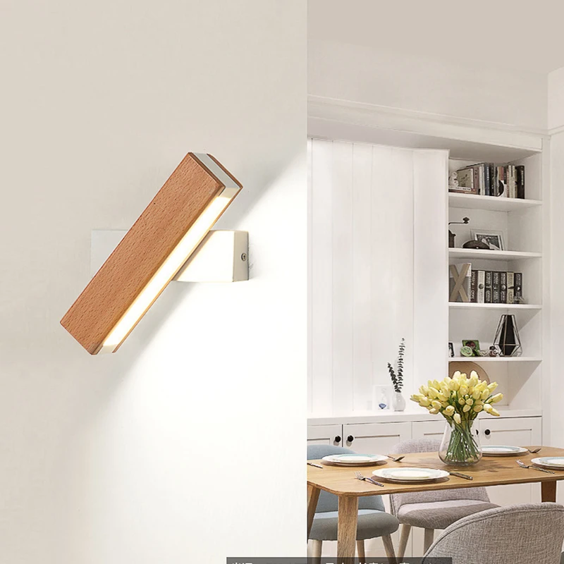 Modern Rotatable LED Luz de parede, Sala, Quarto, Foyer, Restaurante, Iluminação Sconce, Varanda, Estudo, Leitura, Decoração Corredor, 6pa