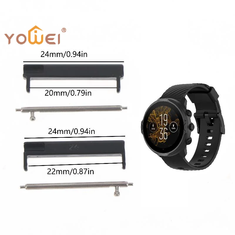 Latest 1Pair 24mm To 22mm/20mm Wristband Adapter For 7/9/D5i Smartwatch Accessories Smart Watch Replacement Connector