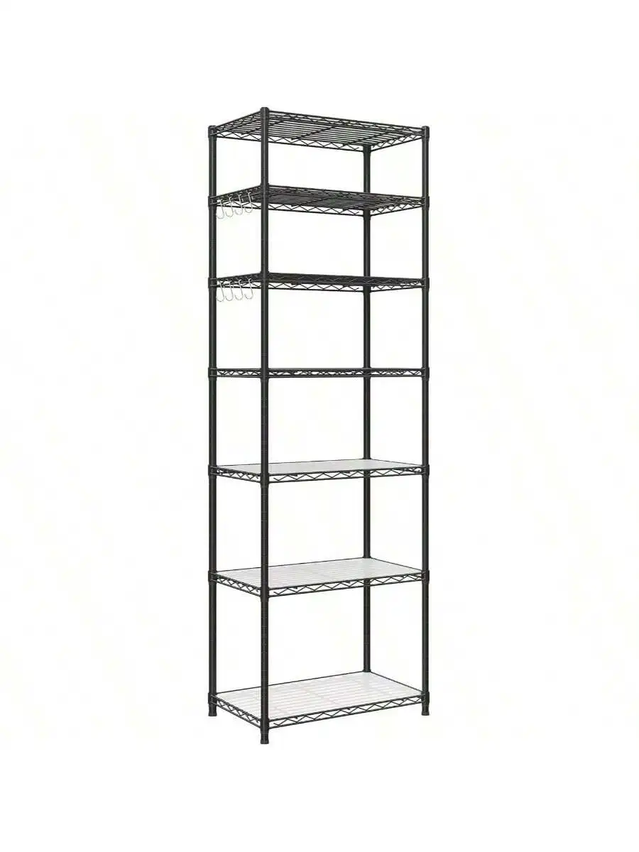 

SONGMICS 7-Tier Storage Shelves, Wire Shelving Unit, Kitchen Metal Shelves, Storage Rack With Adjustable Shelves, Shelf Liner