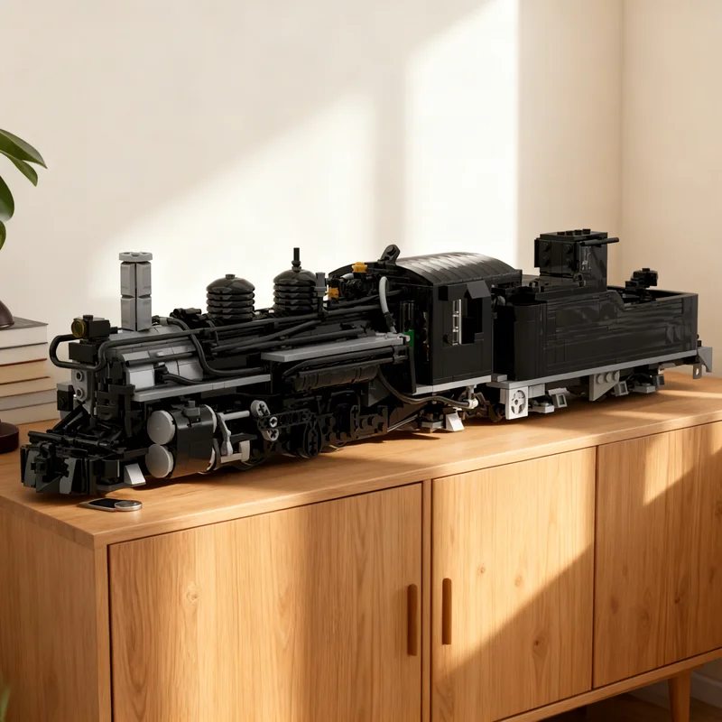 1628pcs MOC K-28 Class Steam Locomotive Train Model Building Blocks Christmas Gift Education Art Idea Birthday Assemble DIY
