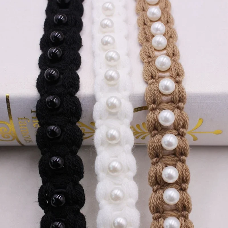 1 Yard Perlenbesetztes Spitzenband mit Fransen, bestickter Stoff, handgefertigt, für Kostüme, Röcke, Nähzubehör, Material, Accessoires, DIY – Detail 1