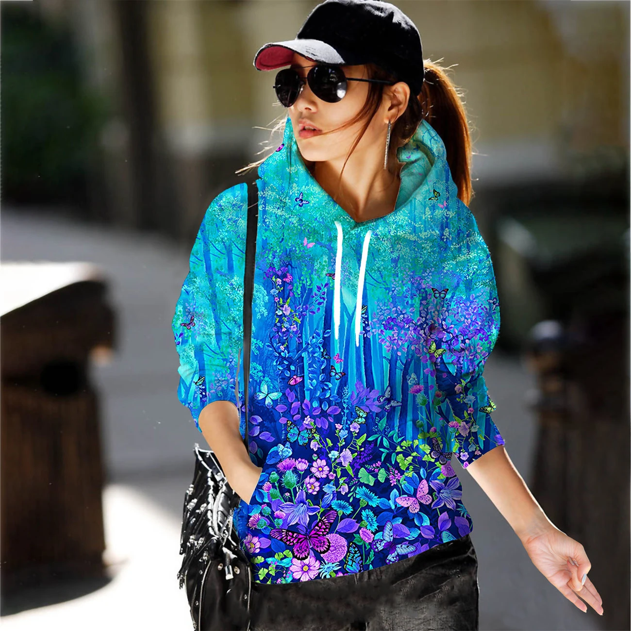 Autumn Butterfly Flower 3D Print Hoodies Men Women Fashion Casual Sweatshirts Oversized Hoodie Pullovers Tracksuit Clothing image 3