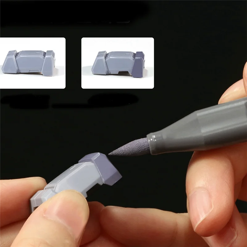 Top-12 Farben Pinselstift Umweltfreundlicher, wasserbasierter Marker mit weichem Kopf Grundfarbe Metallfarb-Ausbesserungsstift