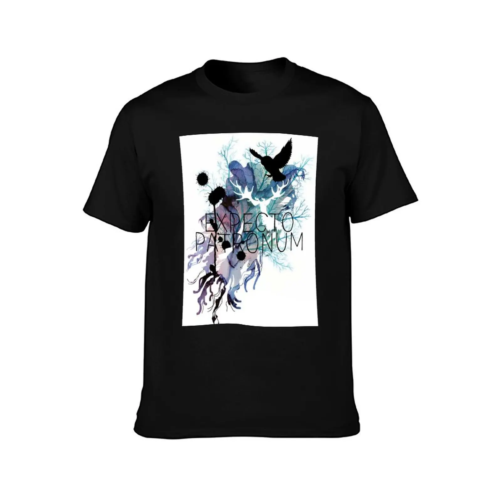 EXPECTO PATRONUM HEDWIG WATERCOLOUR T-Shirt Summer Casual Cotton Tee Oversized Streetwear Tops Vintage Graphic Print