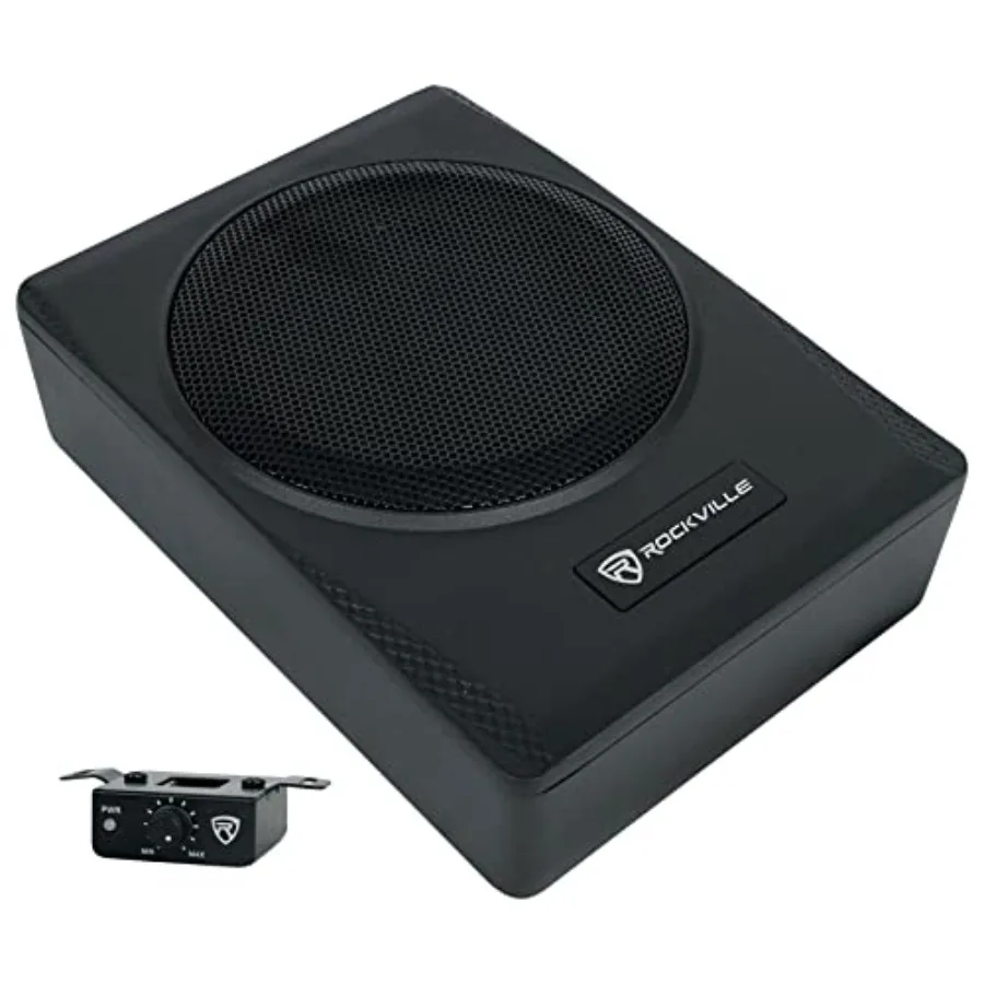 

SS65P 400W 6.5" Slim Under-Seat Active Car Subwoofer, Built-in Amplifier, Adjustable Bass, High-Level Inputs, Subsonic Filter,