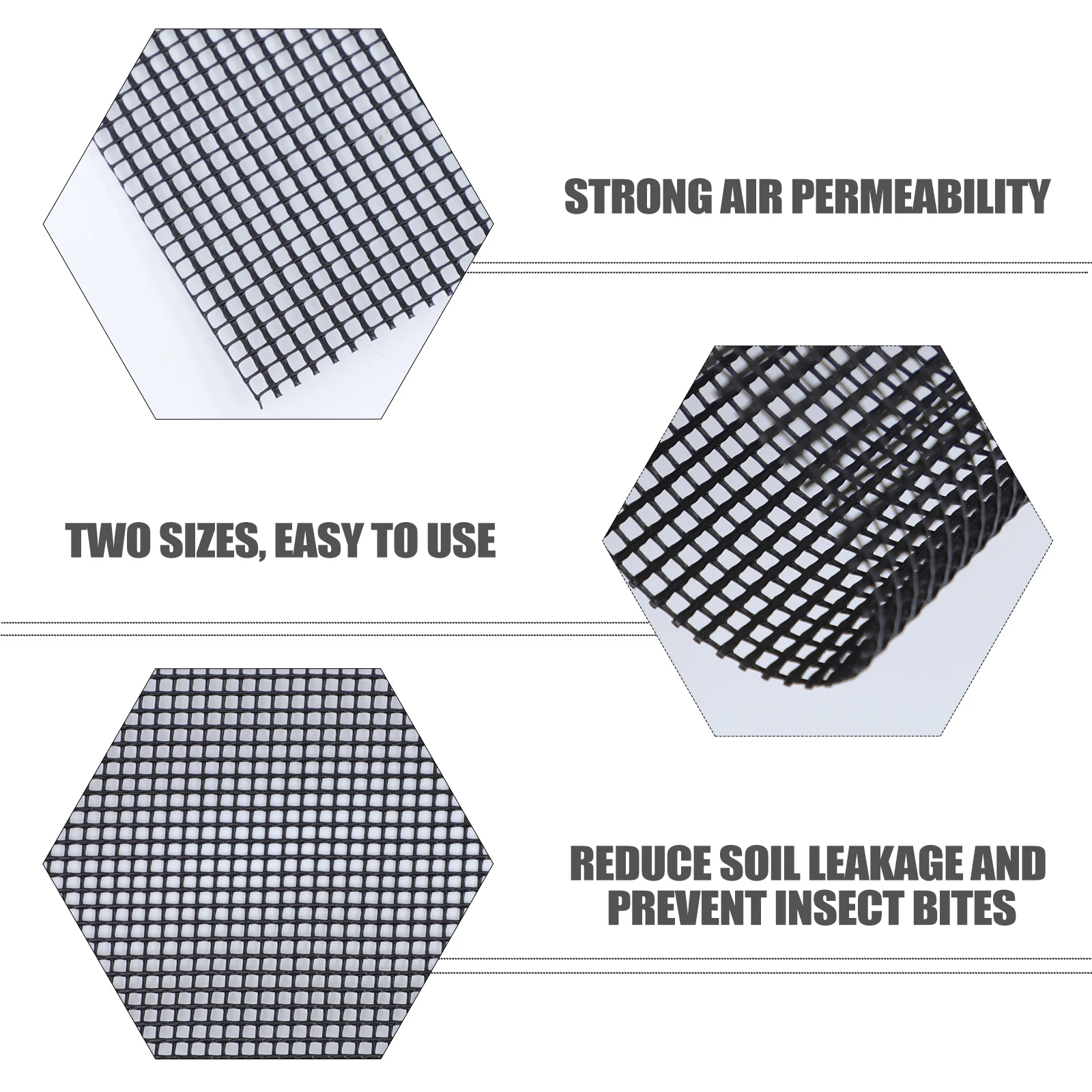 

10pcs Flower Pot Bottom Mesh Hole Pads Durable PE Reusable Drainage Grid Mats Gardening Accessories Bonsai Pot Inserts Soil