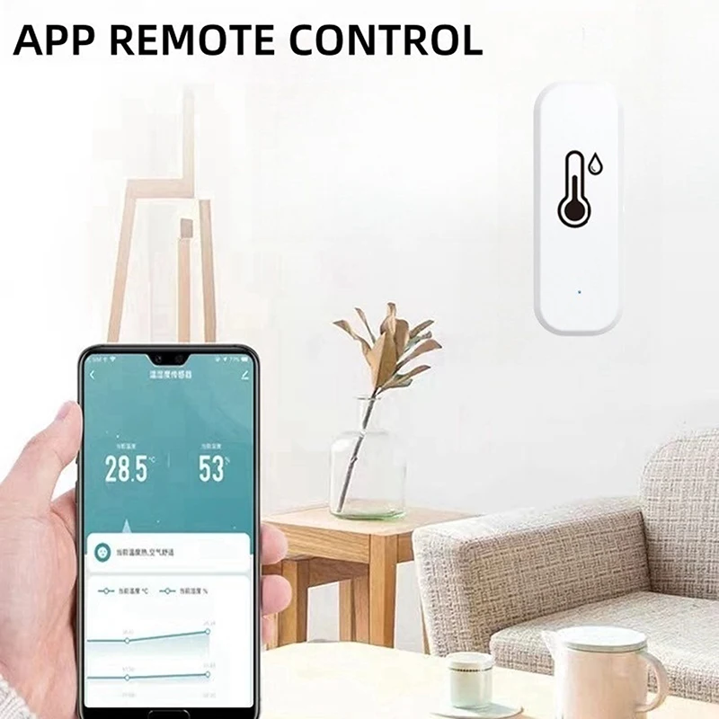 Tuya Zigbee 와이파이 온도 습도 센서 앱 원격 모니터, 홈 연결 온도계, 스마트 라이프, 알렉사 구글 어시스턴트 포함