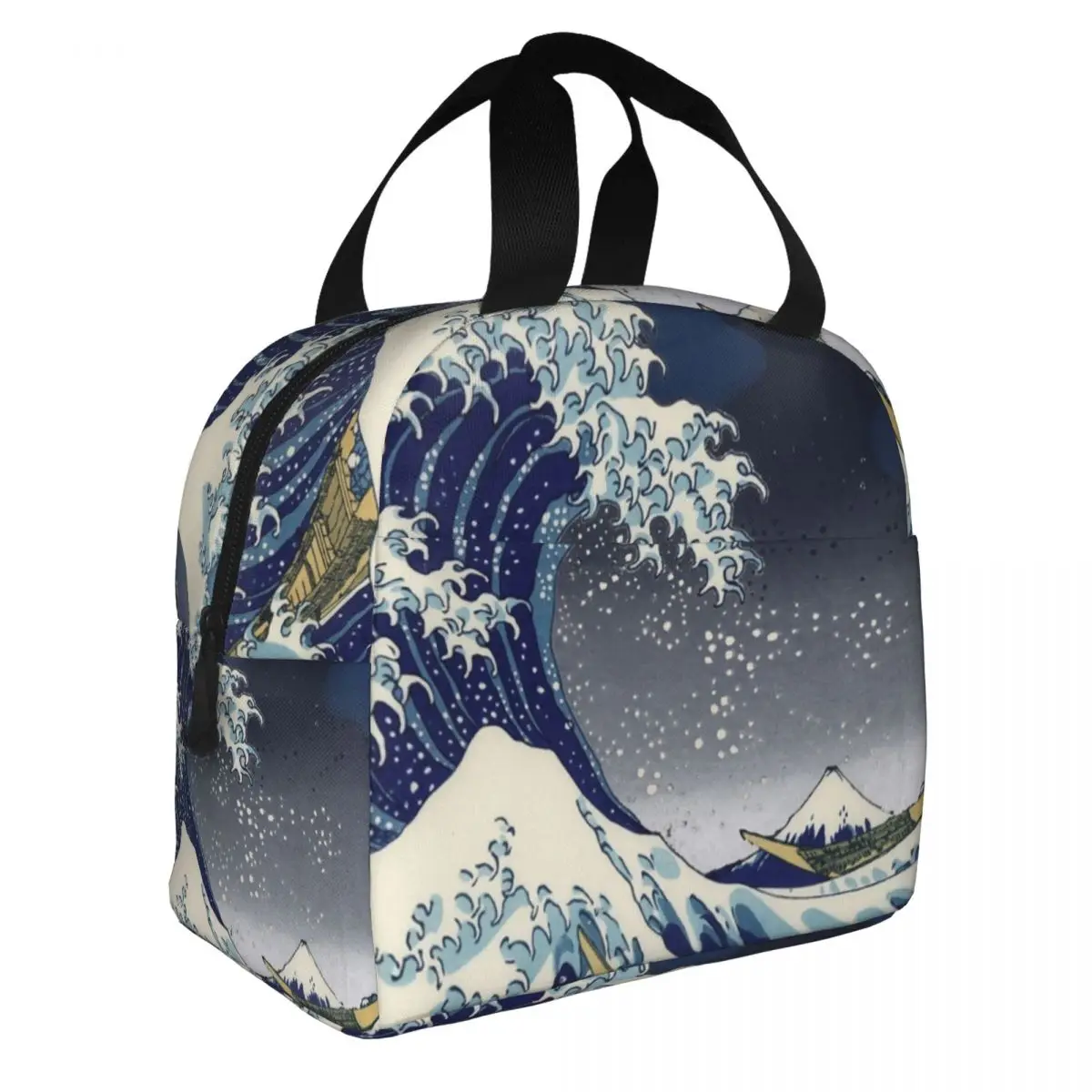 The Great Wave Off Kanagawa Insulated Lunch Bags for Work School Leakproof Cooler Thermal Bento Box