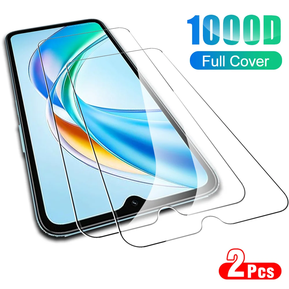 2PCS Tempered Glass Case For Honor X5b Plus Screen Protector For Honor 90 Lite X8b X6b X7c X5bPlus Glass Protective Films Cover