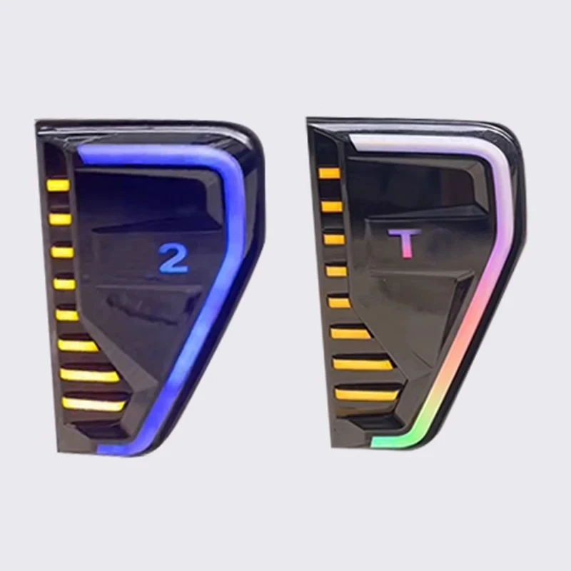 Car Leaf Panel Streamer Turn Signal Fit for Jetour Traveller T2 2023-2025 Modified Car Leaf Panel Light Decorative Accessories