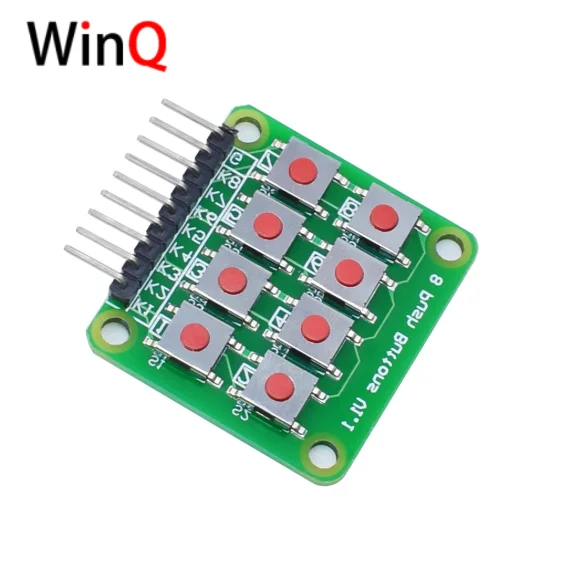 Micro switch 2 * 4 matrix keyboard with 8 independent keys, microcontroller external expansion keyboard module