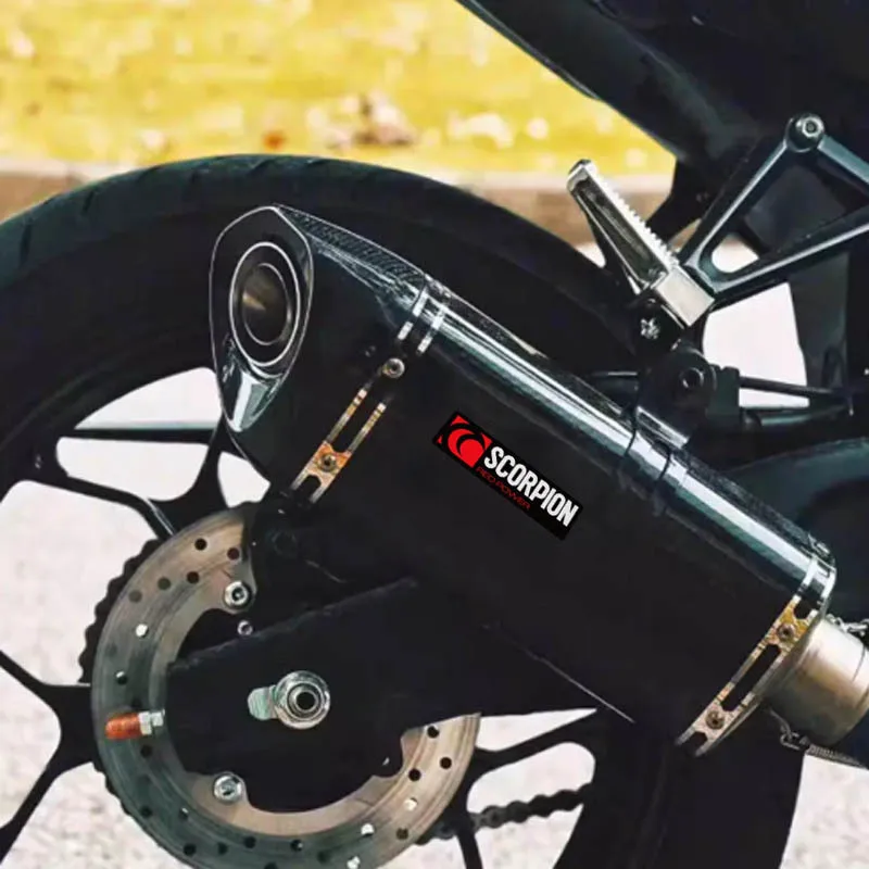 

2-piece exhaust pipe reflective sticker brand sponsor logo decal laptop car motorcycle body waterproof sticker vinyl material