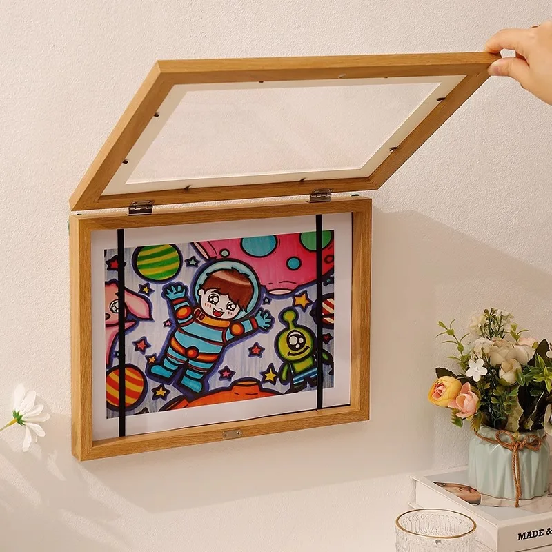 Kids Art Frames Magnetic Front Open Changeable Display Home Decor Kids Frametory for Poster Photo Drawing Paintings Pictures NEW