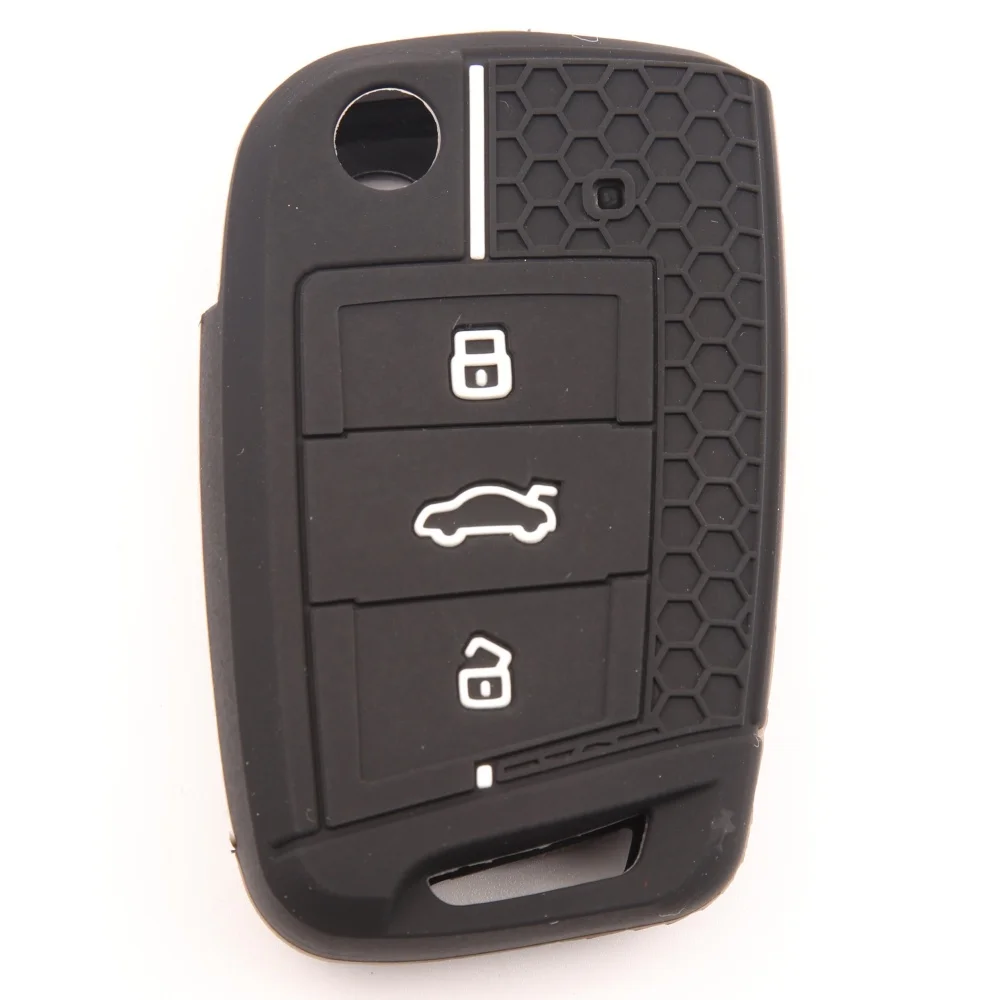 Car Remote Key Case Cover for VW Golf 7 GTI POLO T-Cross T-Roc Touran Tiguan Skoda Octavia Rapid Kodiaq Fabia Seat Ibiza Leon