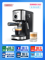 HiBREW Espresso Coffee machine Cafetera Semi Automatic Coffee Maker 20Bar Visual Temperatura H5A