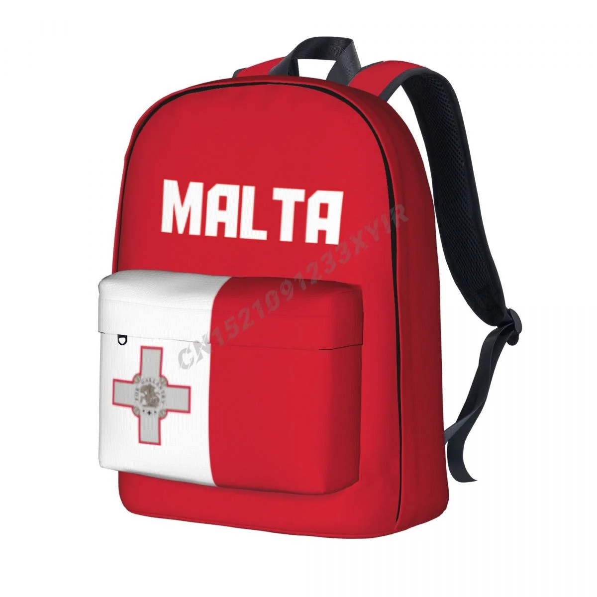 Unisex Backpack Malta Flag Maltese Stitch Schoolbag Messenger Bag Case Laptop Travel Bag Mochila Gift