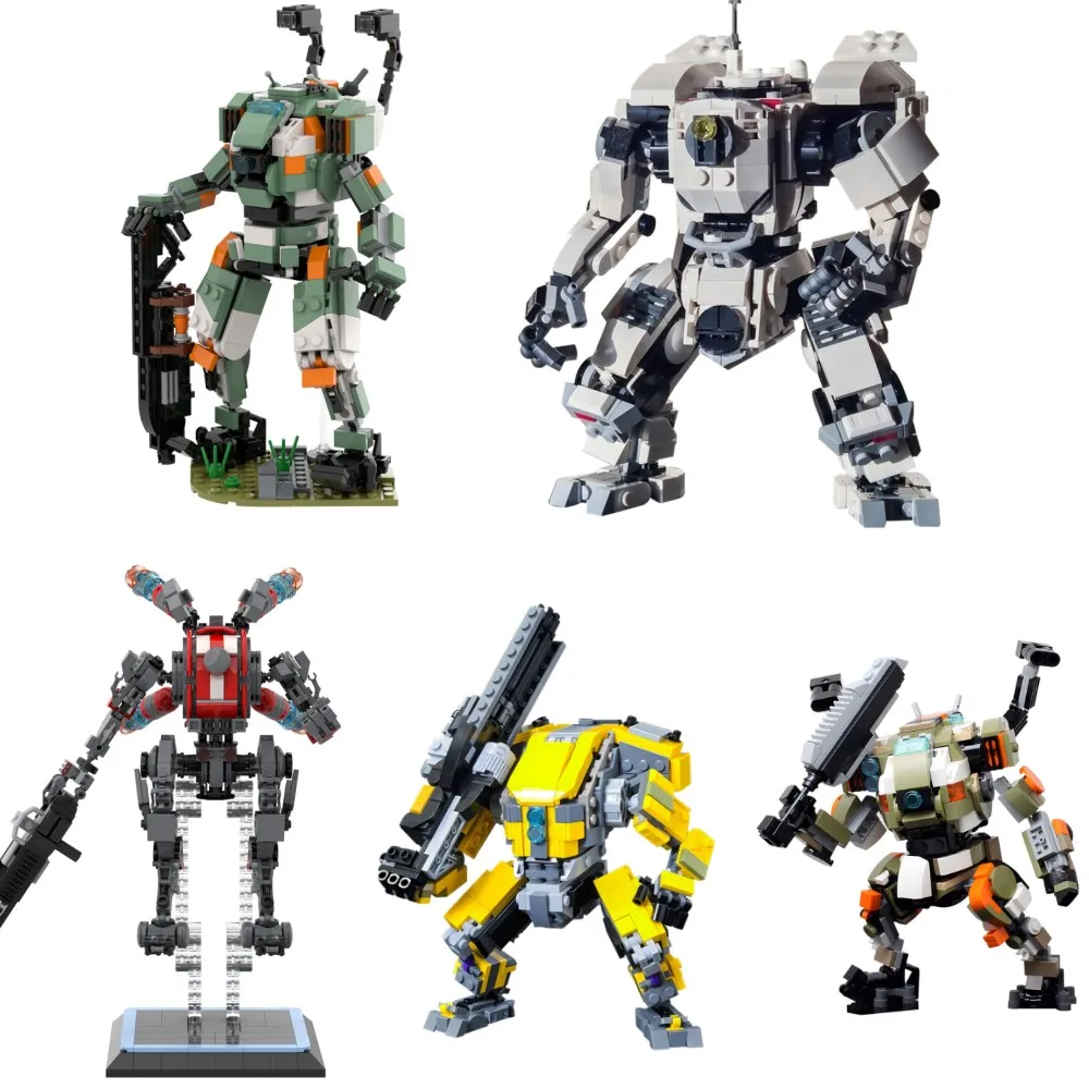 

MOC Game Titanfalls Мини-версия Строительные блоки Зубр Титан MechWarrior Legion Prime Titan Кирпичи Собранная игрушка Детский подарок