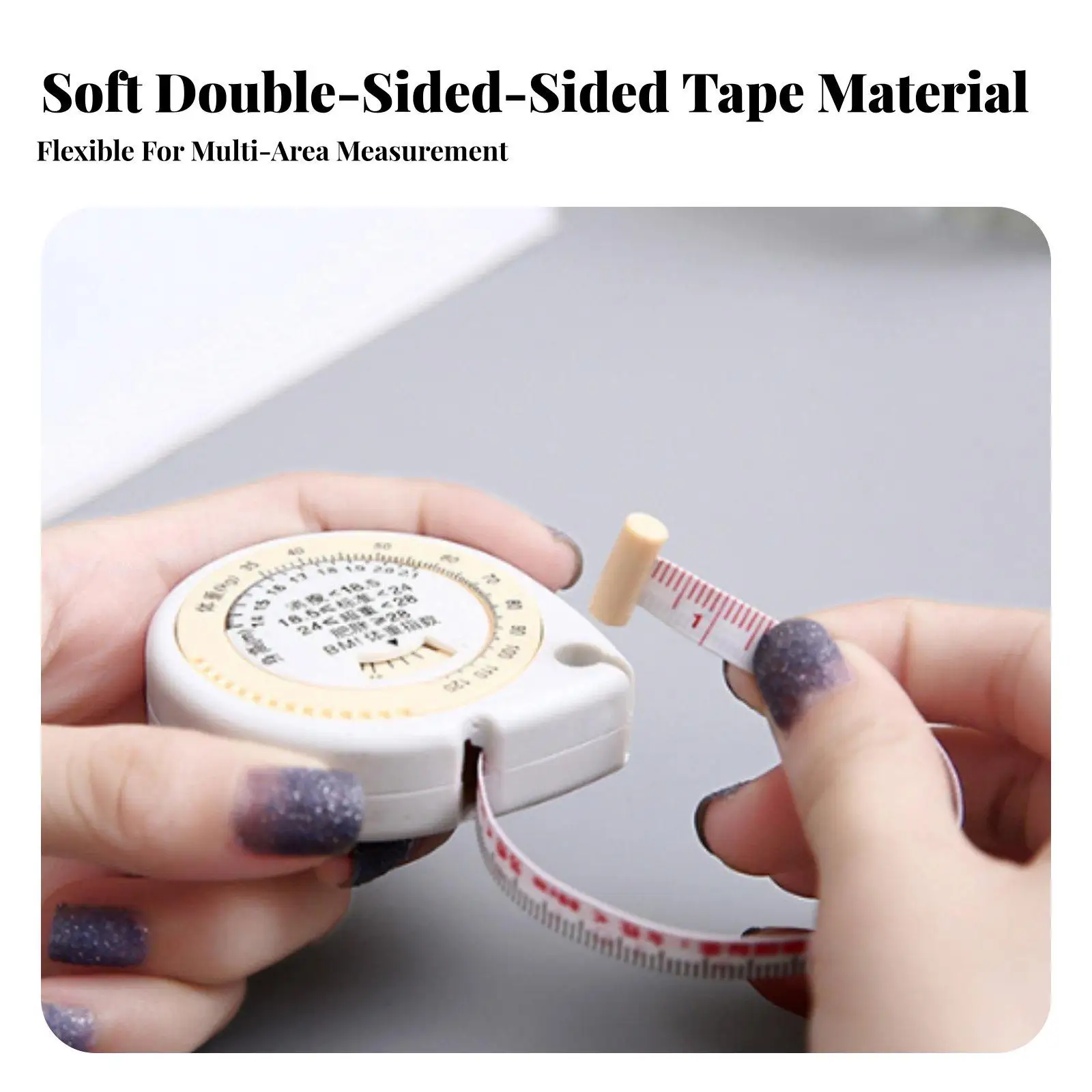 Retractable Body Tape Measure Push-Button Retraction Waist Circumference