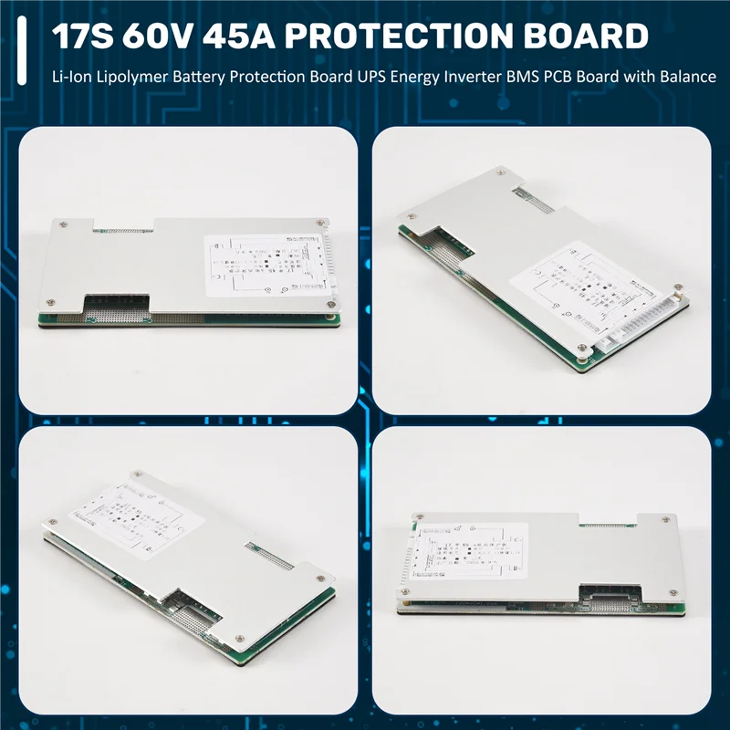 

17S 60V 45A литий-липолимерная плата защиты аккумулятора ИБП инвертор энергии BMS печатная плата с балансом