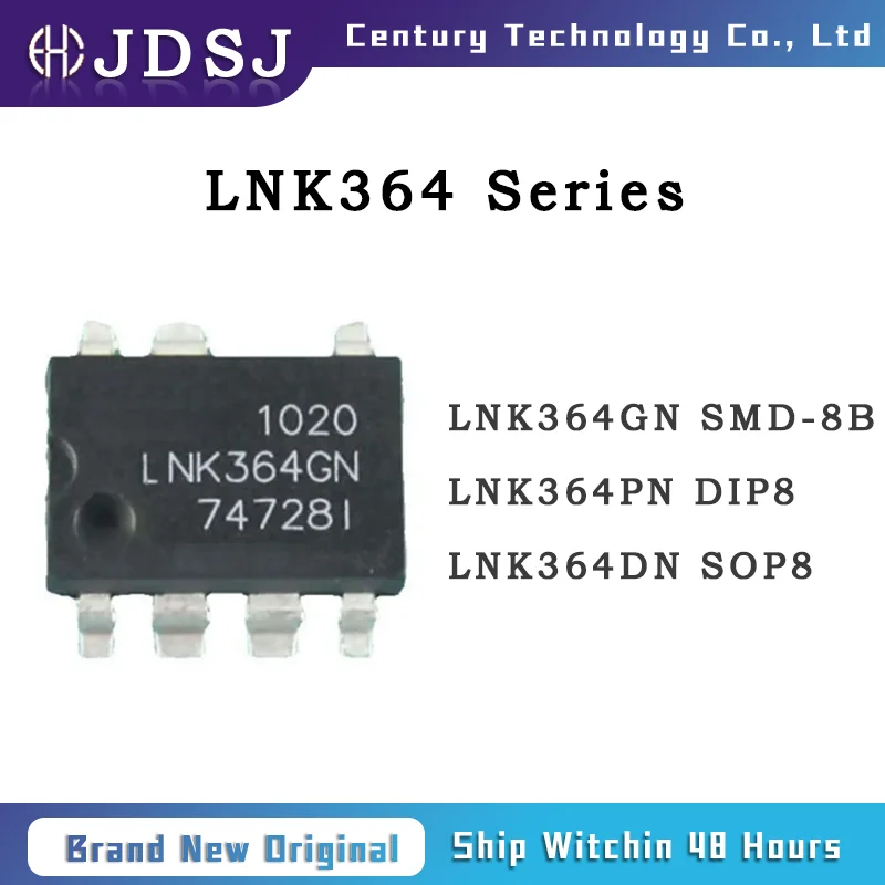 5PCS LNK364GN SMD-8B LNK364PN DIP8 LNK364DN SOP8 Brand New Original Chip