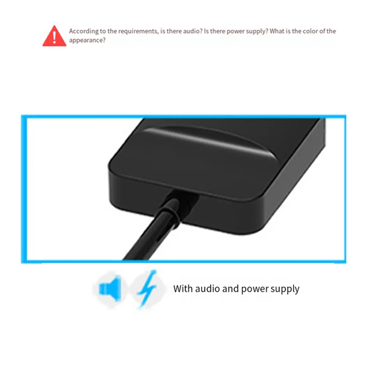 (DT93) Adaptador HDMI compatible con VGA, cable convertidor de audio y vídeo digital a analógico para ordenador portátil, proyector, monitor, pantalla A