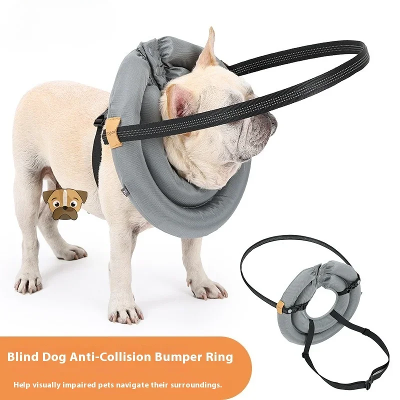 Adjustable Blind Dog Collar Protective Blind Dog Collar Guiding Device Lightweight Anti Collision for Blind Cats Dog Collar