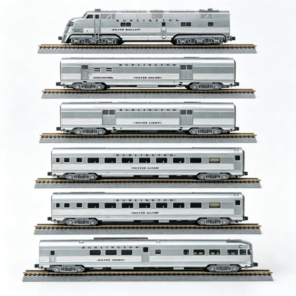 KATO N 1/160 Scale E5A Silver Lightning Diesel Locomotive Model 106-090 DC Version 6 Carriage Model Set Adult Toys and Gifts