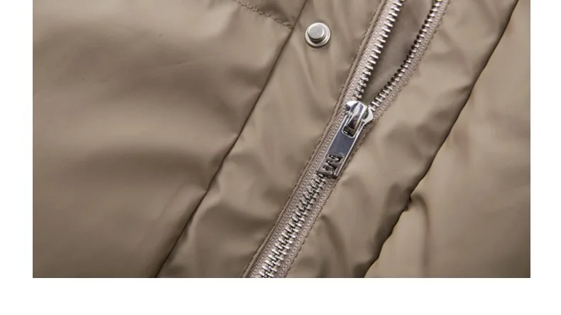 Men's Fashion Winter Warm Puffy Parkas With Removable Fur Collar Cotton Padded Thick Thermal Puffer Overcoat Jacket Outerwear