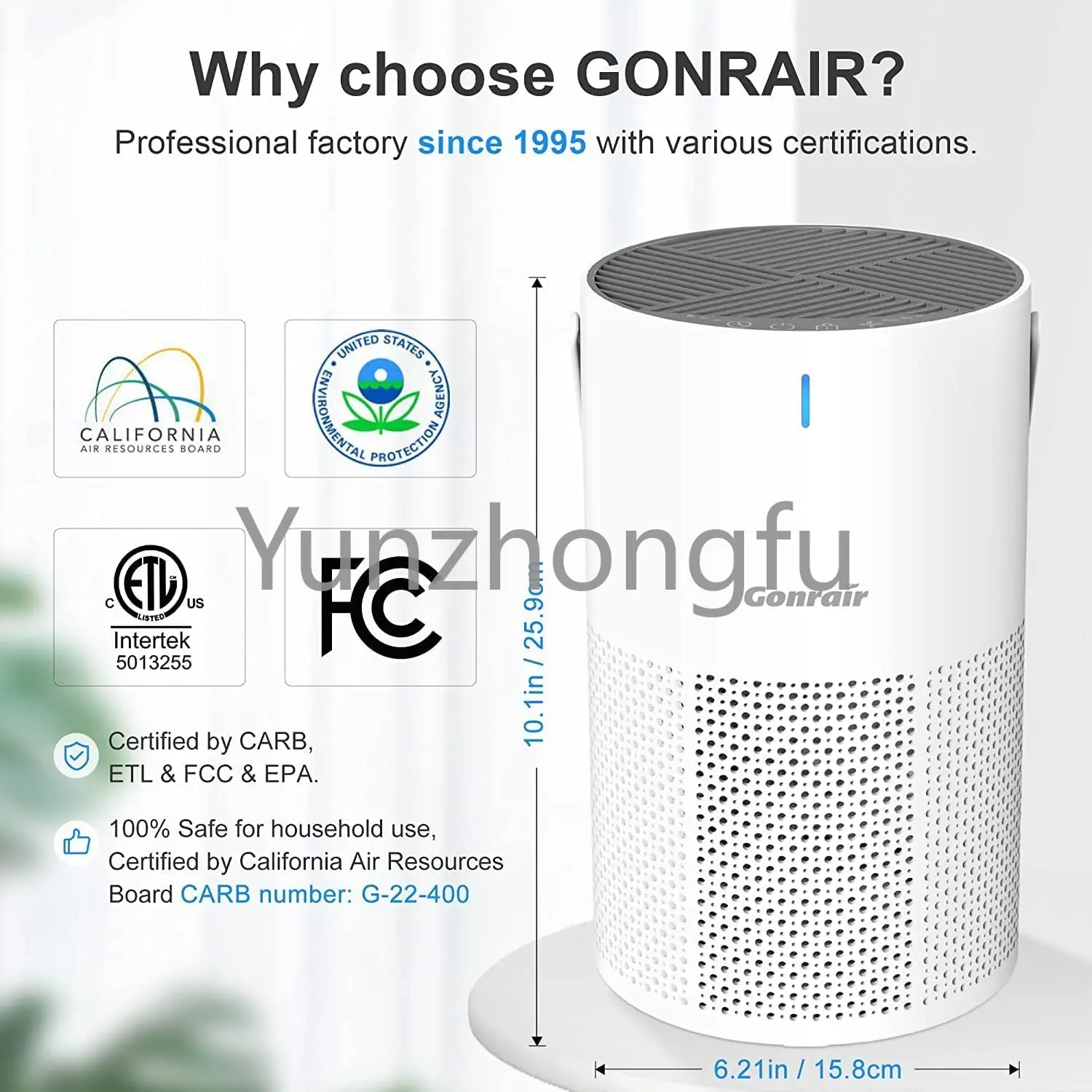 New Product 2023 home air cleaner mini portable smart air purifier for Allergies Pets Hair in Bedroom purificador de aire