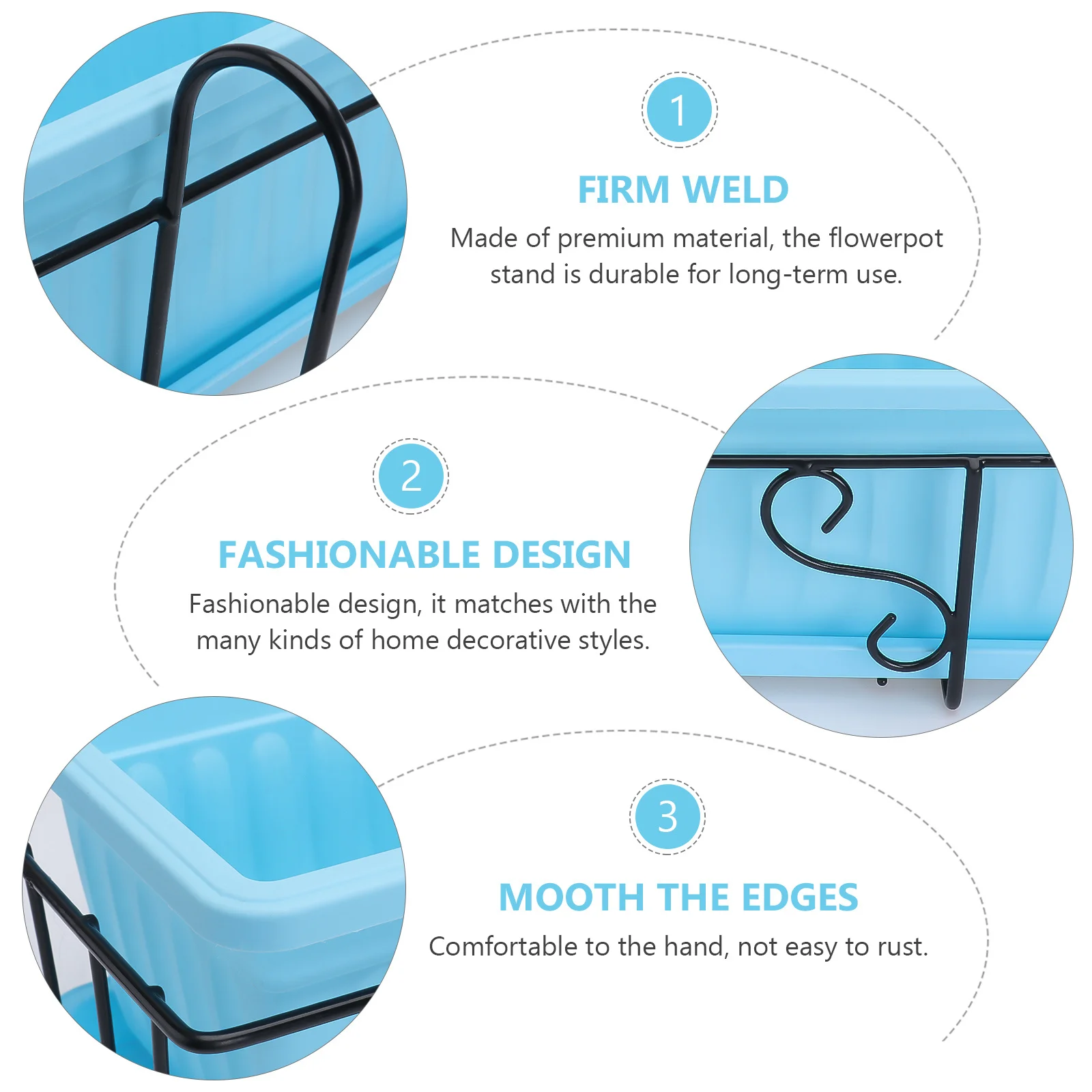 

1 set 1 Set Hanging Rack For Balcony Garden Plant Pot Display Stand Flowerpot Holder Flowerpot Shelf Hanging Plant Rack Garden