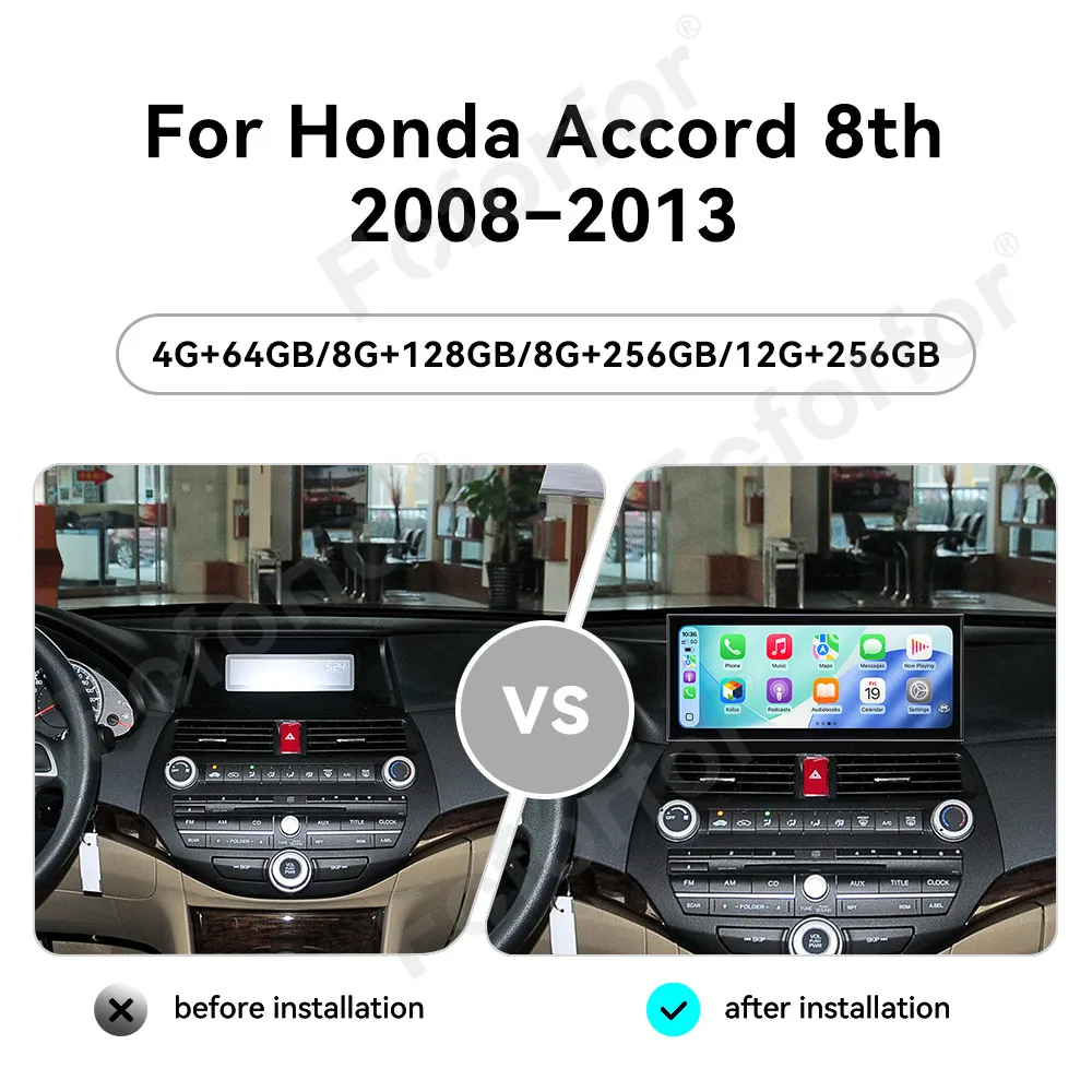 

15.8 Inch Android 15 HD Car GPS Navigation Car Radio Multimedia Player Head Unit Radio Stereo For Honda Accord 8th 2008-2013
