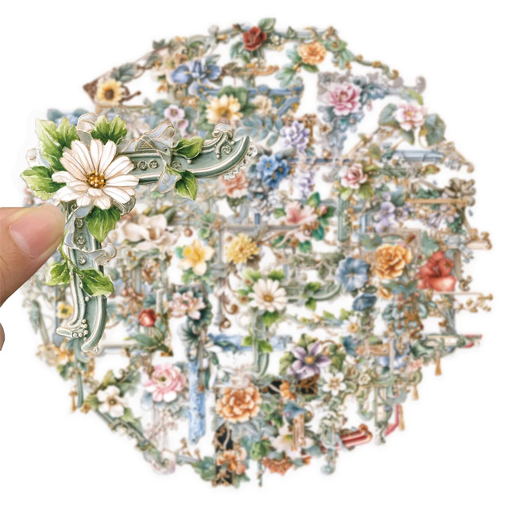 50 шт. креативные цветы фоторамка украшения ПЭТ граффити наклейки для багажа динамик скейтборд чашка воды украшения наклейки