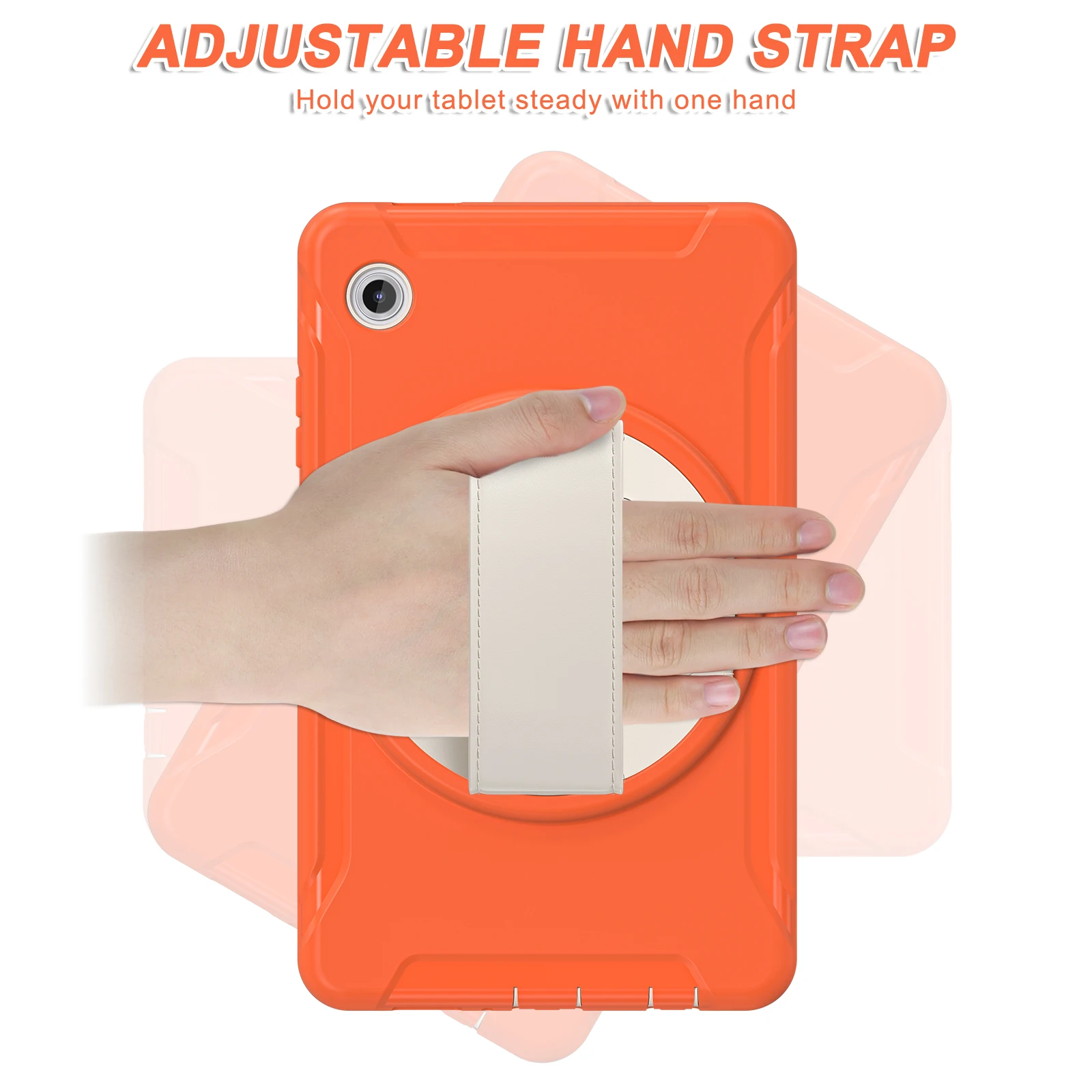 حافظة شديدة التحمل لهاتف سامسونج جالاكسي تاب A11 8.7 بوصة SM-X130 SM-X135 2025 8.7 بوصة مع 360 درجة °   حزام يد دوار