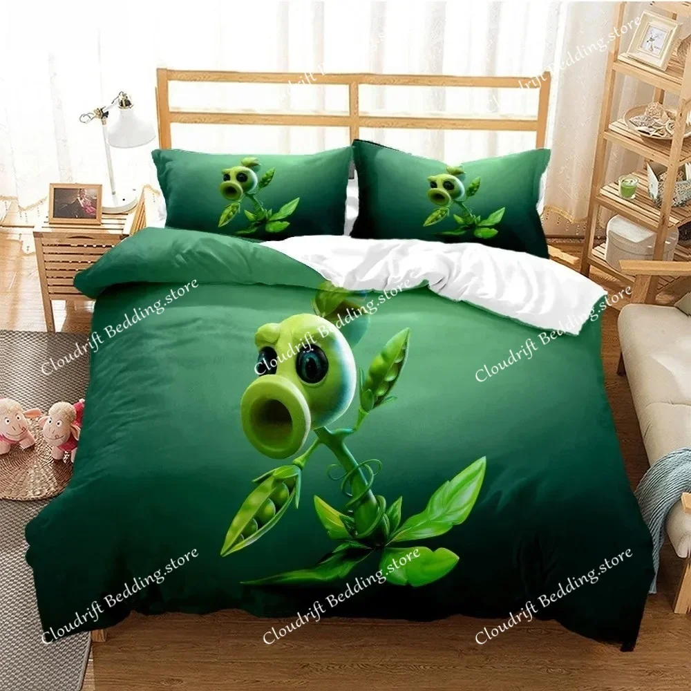 

Plants Vs Bedding Sets Zombie US Europe UK Size Quilt Cartoon Bed Cover Duvet Cover Pillow Case Adult Children741