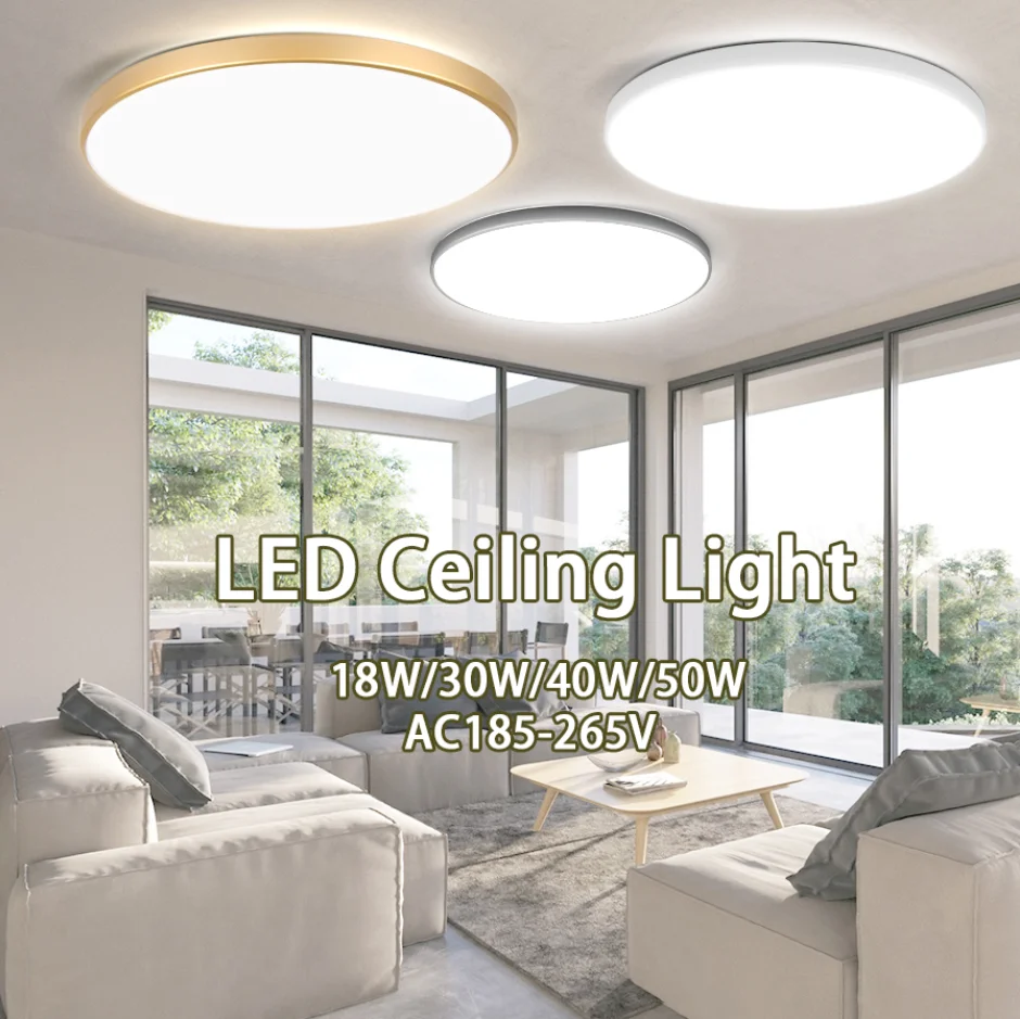 Top Home Modern Led Ceiling Lamp Led Ceiling Light Fixtures 220V 3 Colors Changeable Led Lights Room Living Room Lights Ceiling
