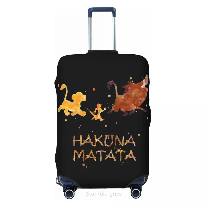 High Elasticity Suitcase Cover Lionkings Pattern Fits 18-32 Inch Luggage Durable Washable Dustproof For Airplane & Road Trips