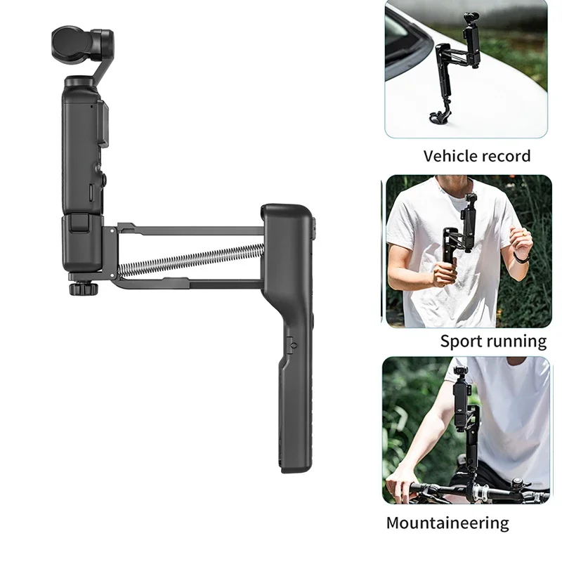 

2 in1Handheld Shock Absorber Bracket Stabilizer Storage Box Tripod Suction Cup Ride Mount Base Set For DJI OSMO POCKET3 Camera