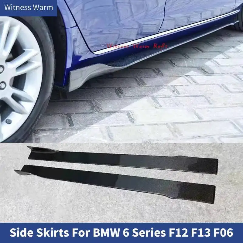 Kit de jupes latérales en fibre de carbone pour BMW, tablier de carrosserie, jupes latérales, BMW Série 6, F06, F12, F13, 2012-2018, 2 pièces par ensemble