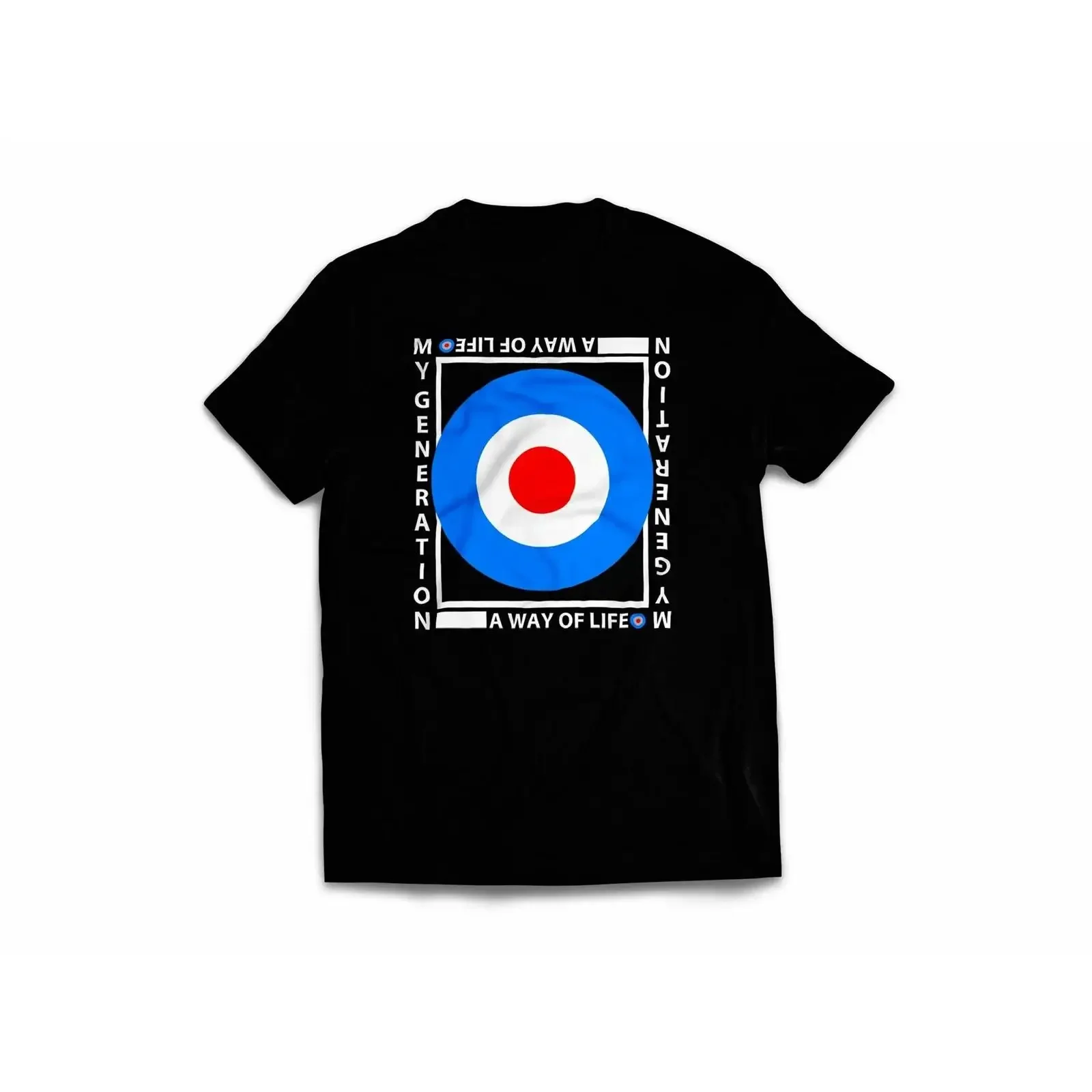 Mod Target My Generation Logo Herren T Shirt vintage Washed streetwear Stretched fashion Stylish graphic Soft Unisex